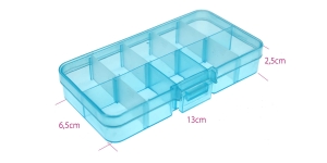 Пластиковая коробка для хранения, 13 x 6,5 x 2,5 см