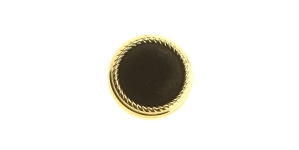 Must, kuldne, kannaga nööp, ø20 mm 