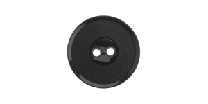 Must, kahe auguga plastiknööp, 23mm, 36L