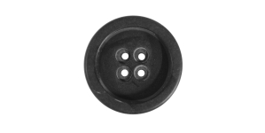 Must, nelja auguga plastiknööp, 30mm, 48L