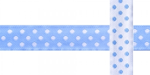 AB110 Täpimustriga kaunistuspael 20mm/ Art.20750 / helesinisel taustal /jacquard/ribbon/trims/koristenauha/Лента декоративная