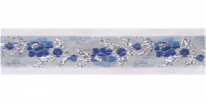  Roosimustri- ja metallikniidiga kaunistuspael 26 mm, Art.26011FC, värv sinine valgel