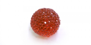XO2 14mm Oranž, läbipaistev ümar akrüülnööp