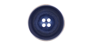 Tumesinise kirju, heleda servaga, nelja auguga plastiknööp, 28mm, 44L