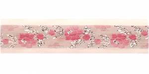  Roosimustri- ja metallikniidiga kaunistuspael 26 mm, Art.26011FC, värv roosa valgel hõbedaga