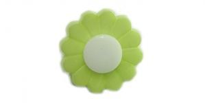 SD204 Nööp lilleõis Pastic Button 20 mm, suurus: 32L heleroheline