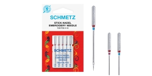 Embroidery Needles for Home Sewing & Embroidery Machines, Schmetz No. 75-90 (11-14)