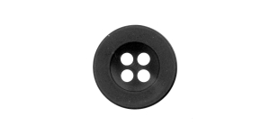 Must, nelja auguga plastiknööp, 23mm, 36L
