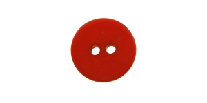 Tumedam punane, kahe auguga plastiknööp, 15mm, 22L