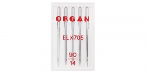 Serger, overlock, coverlock & flatlock Needles, Organ, ELx705 No.90 (14)