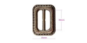 Plastic buckle 49 x 35 mm for belt width 30 mm, old copper shine
