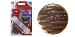 Trukikomplekt tugevama o-vedruga Auto-Moto, ø15 mm, 10 tk, pinnatud: antiikpronks, motiiv Extrem