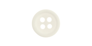Valge, nelja auguga plastiknööp, 10mm, 16L