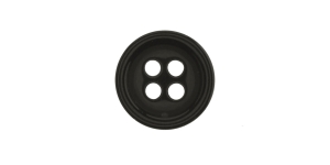Must, nelja auguga plastiknööp, 11mm, 18L