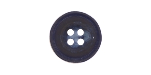 Tumesinise kirju, heleda servaga, nelja auguga plastiknööp, 18mm, 28L