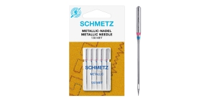 Neulat kotiompelukoneisiin tikkaukseen ja konekirjontaan Metallic (Lyrex ym) langoilla, Schmetz Nr.80