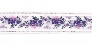 Лента декоративная, цвет Lilac-White