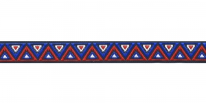 AB125 Sakimustriga kaunistuspael 16mm, Art.16915 / värv V9 sini-puna-valge /jacquard/ribbon/trims/koristenauha/Лента декоративная 