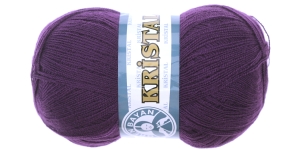 Akrüüllõng Kristal; Värv 60 (Tumelilla), Kristal Yarn; Colour 60 (Dark Purple), Madame Tricote