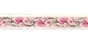  Metallikniidiga lillemustriga kaunistuspael 26 mm, Art.26014FC, värv roosa valgel taustal