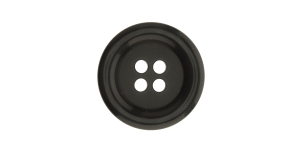 Must, nelja auguga plastiknööp, 34mm, 50L