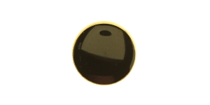 Kuldne, must, kannaga, metallilaadne plastiknööp, 15mm, 24L