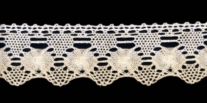Puuvillane servapits, Cotton (Crochet) Lace, 1135-30, valge, kreemjasvalge, laiusega 7cm