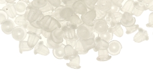 Kõrvarõnga tagused Värvitud 50tk, Transparent, 4mm