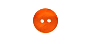 Oranž, naturaalne teokarbist nööp, kahe auguga, 14mm, SV513