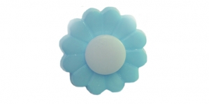 SD208 Nööp lilleõis Pastic Button 20 mm, suurus: 32L türkiissinine