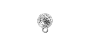 Hõbedane, kannaga metallnööp, 10mm, 16L