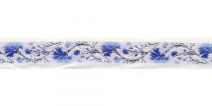  Metallikniidiga lillemustriga kaunistuspael 26 mm, Art.26014FC, värv sinine valgel taustal
