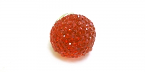 XO24 12mm Oranž, läbipaistev ümar akrüülnööp