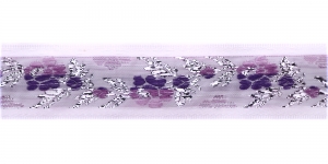 Jacquard koristenauha, väri violetti-valkoinen