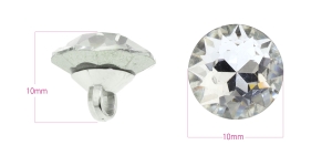 Klaaskristalliga kannaga pidulik nööp ø10 mm (nööbi mõõt: 16L)