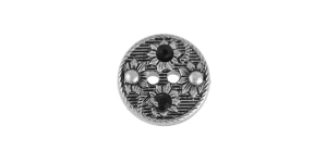 Antiikhõbedane, kahe auguga plastiknööp, 16mm, 24L