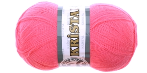 Akrüüllõng Kristal; Värv 41 (Neoonikasroosa), Kristal Yarn; Colour 41 (Neon Pink), Madame Tricote