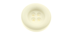 Valge, nelja auguga plastiknööp, 25mm, 40L