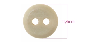 Wooden Button, 2 holes, ø11 mm x 3,3 mm (button size: 18L): color: birchwood