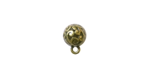 Antiikpronksjas, kannaga metallnööp, 10mm, 16L