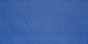  Puuvillasegu kangas täpimustriga, Ronda, valged täpid sinisel taustal
