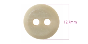 Wooden Button, 2 holes, ø13 mm x 3,3 mm (button size: 21L): color: birchwood