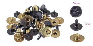 Brass made design rivets ø7,6 mm, nail fix plating: old copper