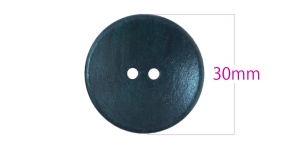 Wooden buttons (beech), ø30 mm, button size: 48L, color: dark petrol