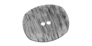 Hallikirju, helklev, kahe auguga plastiknööp, 57 x 47mm