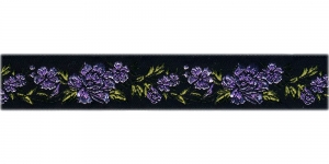 	Roosimustriga dekoratiivpael laiusega 25 mm, Art.25096FC, värv V3, lilla mustal taustal