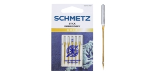 Иглы для домашних швейных машин для вышивания Embroidery GOLD, №.90 (14), 5 tk/kompl