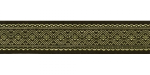 Лента декоративная, цвет № Black-Gold