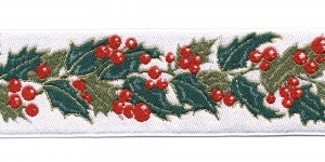 Pael jõuluvanikuga, Art.220-A PG, laiusega 5 cm valgel taustal, värv 2