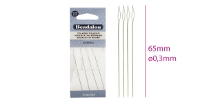 4pc Fine Collapsible Eye Needles, 0,30mm, 700F-102